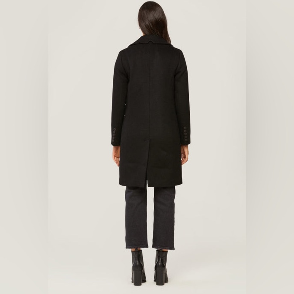 SOIA & KYO Evette Double Breasted Wool Blend Coat Black Size M NWOT - Picture 14 of 15
